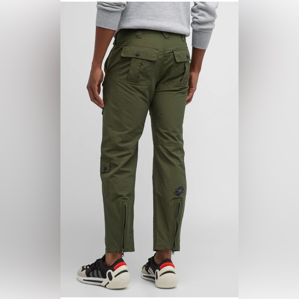 Lotto Cargo Pants Mens Size L Green Zip Legs - Picture 2 of 8